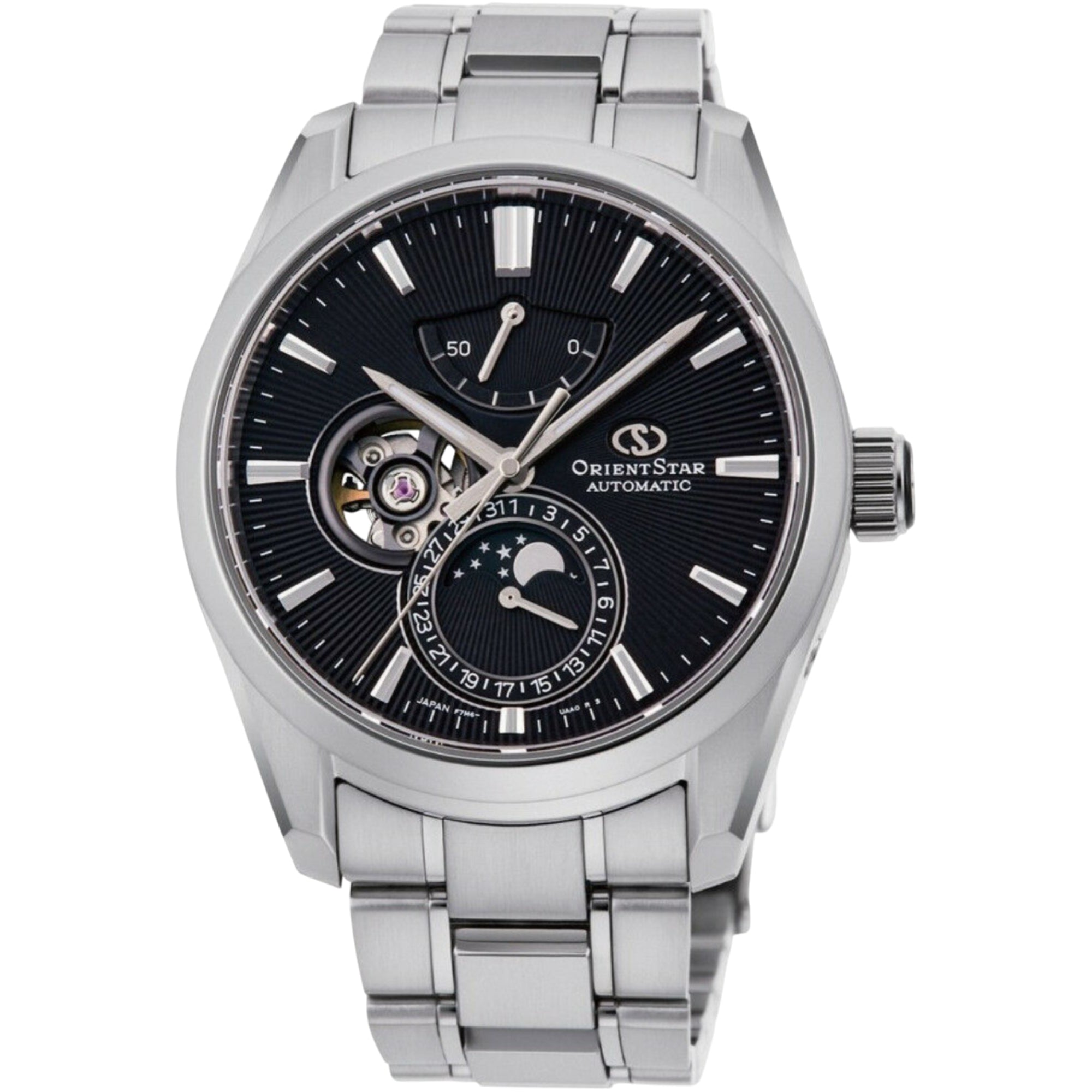 Orient Star RE-AY0001B00B Contemporary Black Dial Stainless Steel Men's Watch