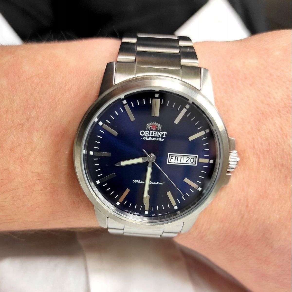 Orient Contemporary 42mm Blue Dial Steel Mens Automatic Watch RA-AA0C02L39B