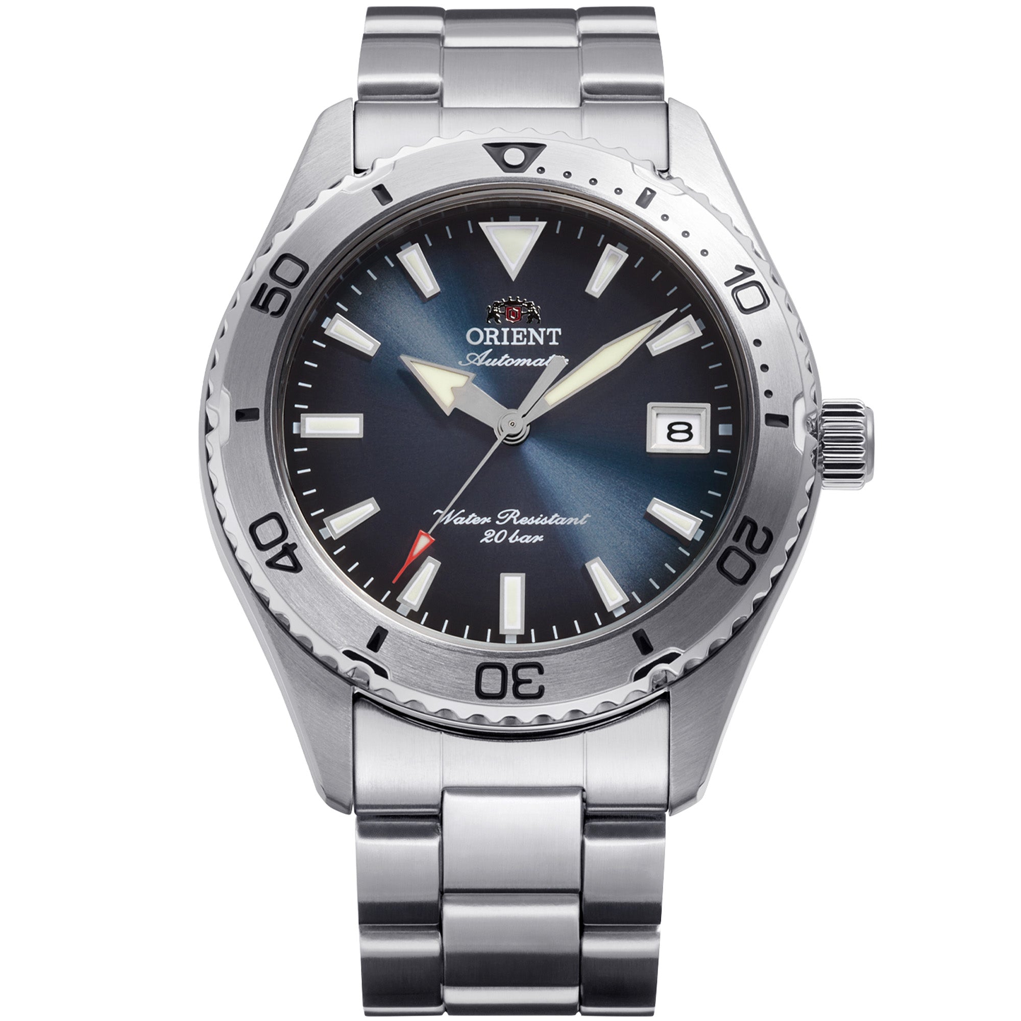 Orient Mako 40mm blue dial limited edition automatic watch RA-AC0Q14L30B front view