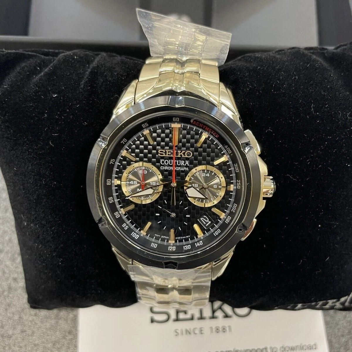 Seiko Coutura Chronograph Black Dial Men's Watch SSB440P1