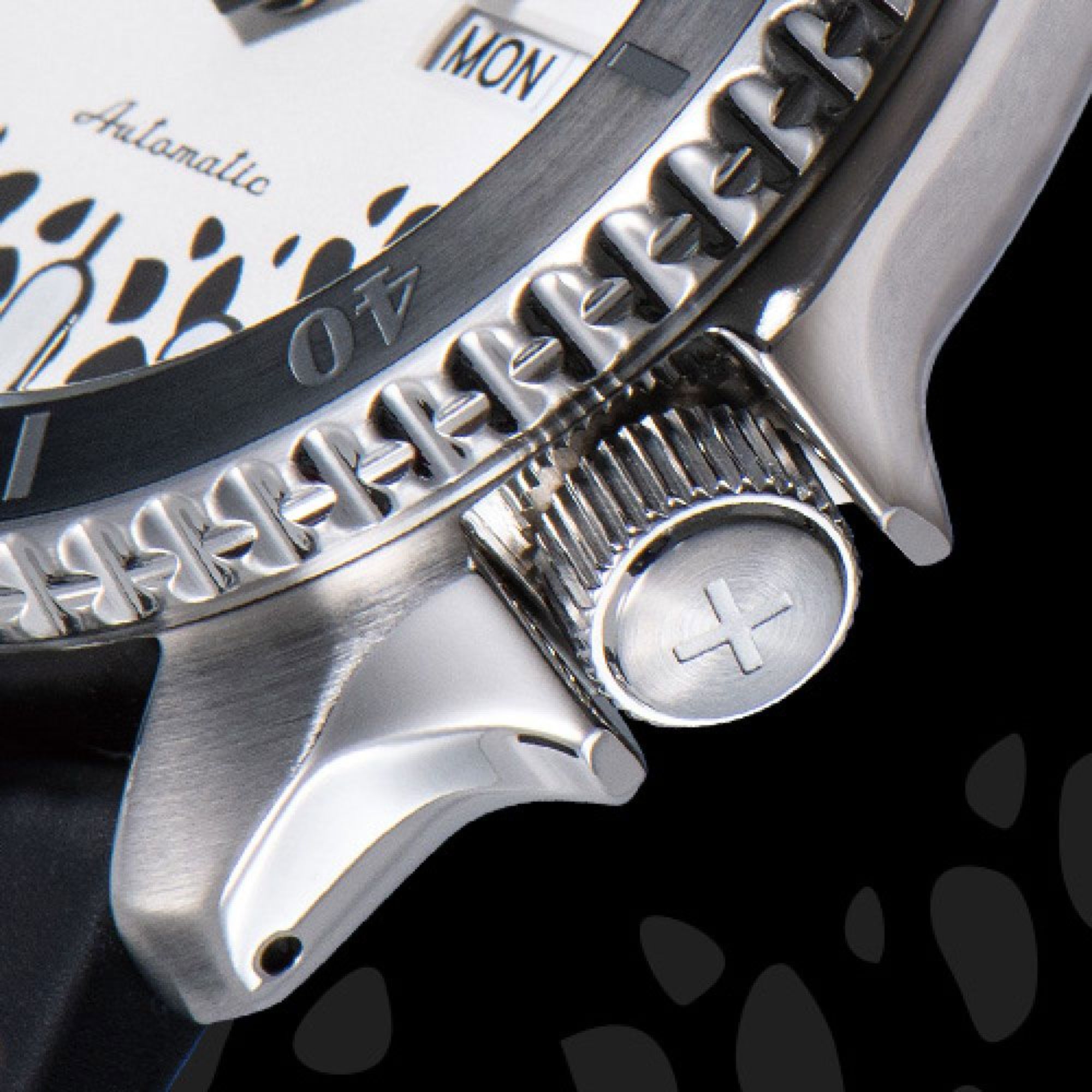 Seiko 5 Sports One Piece Trafalgar D. Water Law Automatik Weißes Zifferblatt Schwarzes Silikon Armband SRPH63K1
