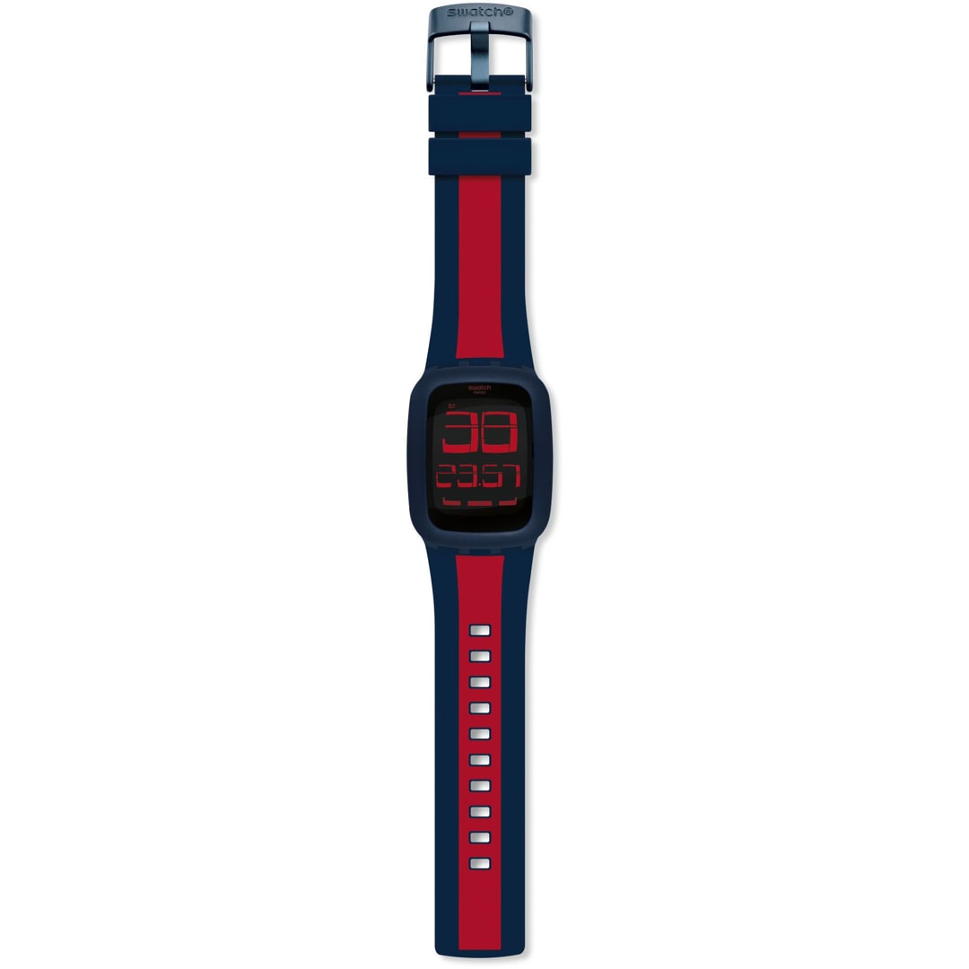 Swatch Touch Silikonarmband Digital Zifferblatt Herren Uhr SURN101D