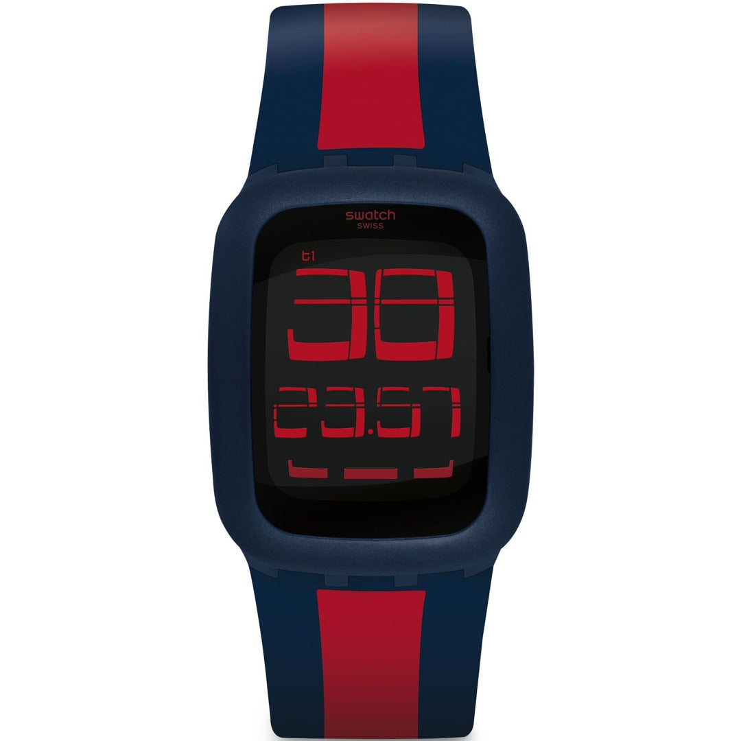 Swatch Touch Silikonarmband Digital Zifferblatt Herren Uhr SURN101D