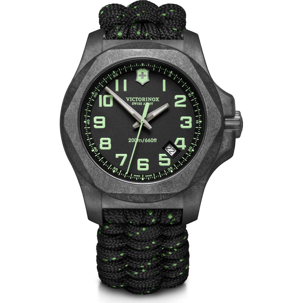 Victorinox I.N.O.X 43mm Graues Zifferblatt Paracord Herren Quarz Uhr Set 241859