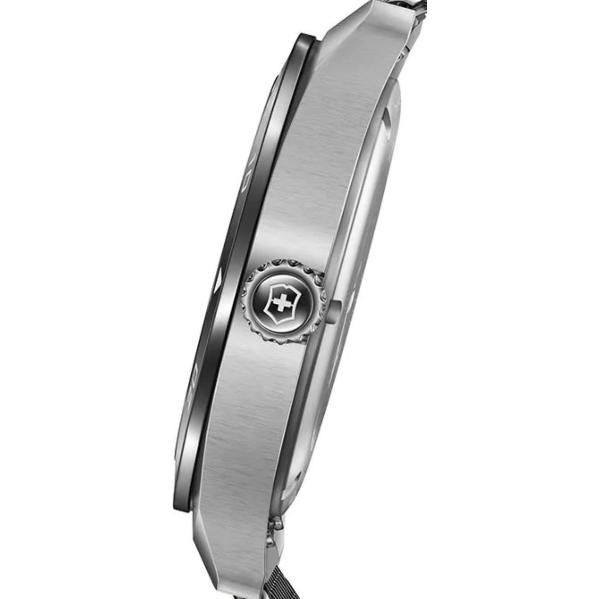 Victorinox Swiss Army 42mm Schwarzes Zifferblatt Stahl Herren Quarz Uhr 242043
