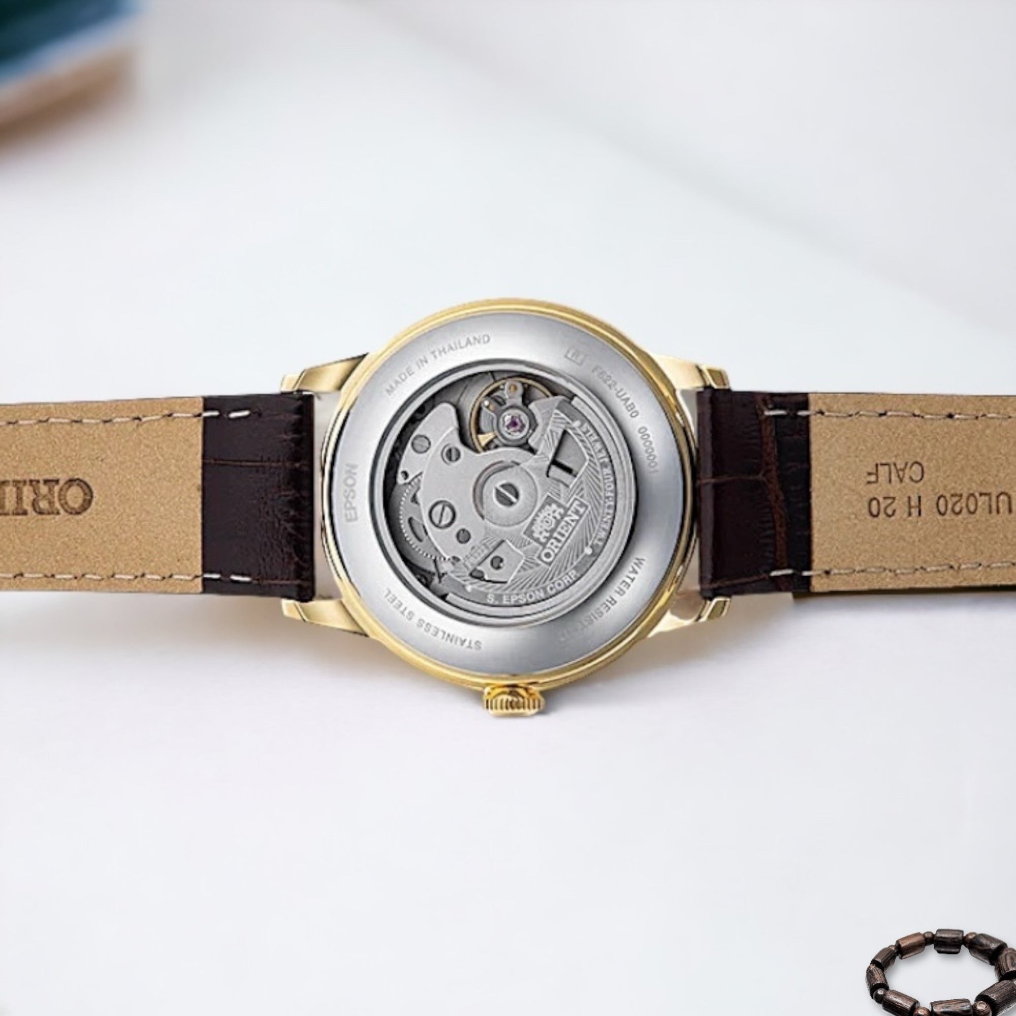Orient Bambino 38mm Small Seconds White Dial Leather Mens Automatic Watch RA-AP0106S30B