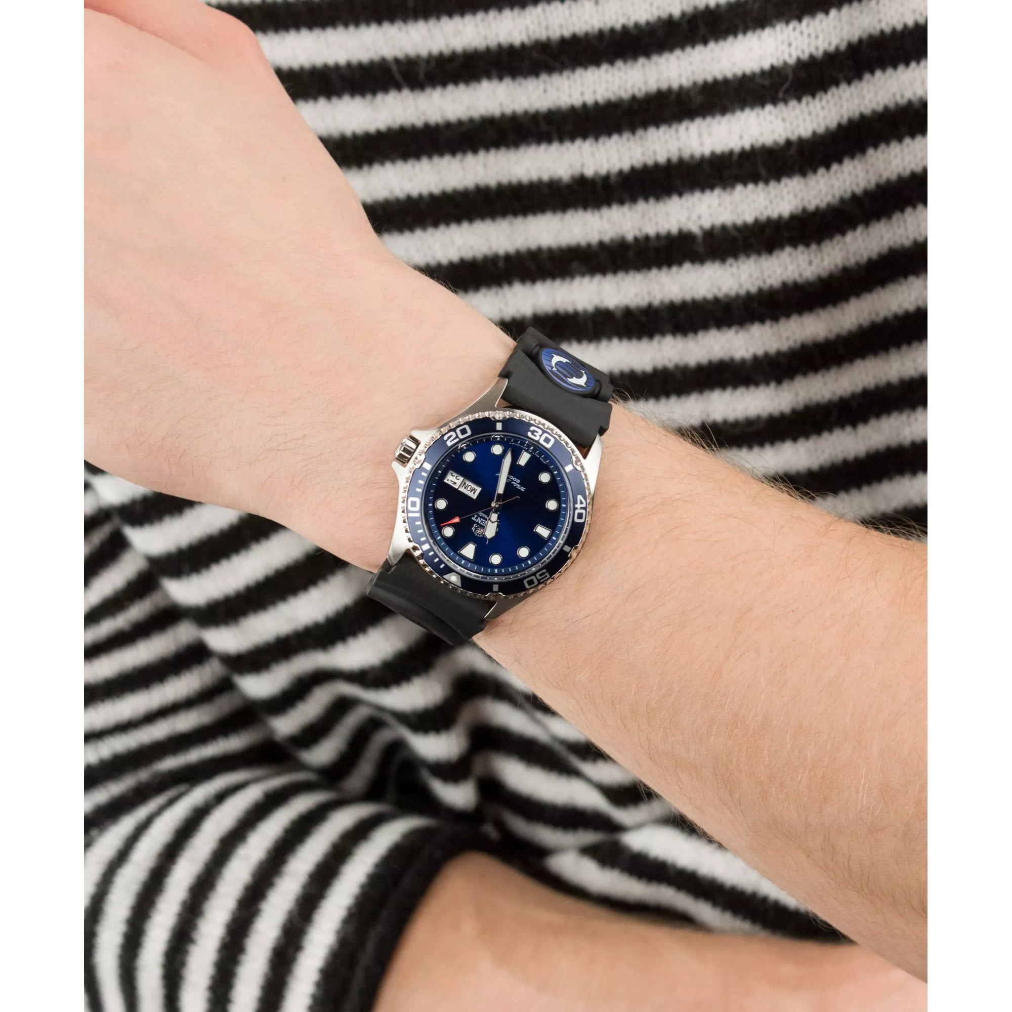 Orient Ray II 41mm Blaues Zifferblatt Silikon Herren Automatik Uhr FAA02008D9