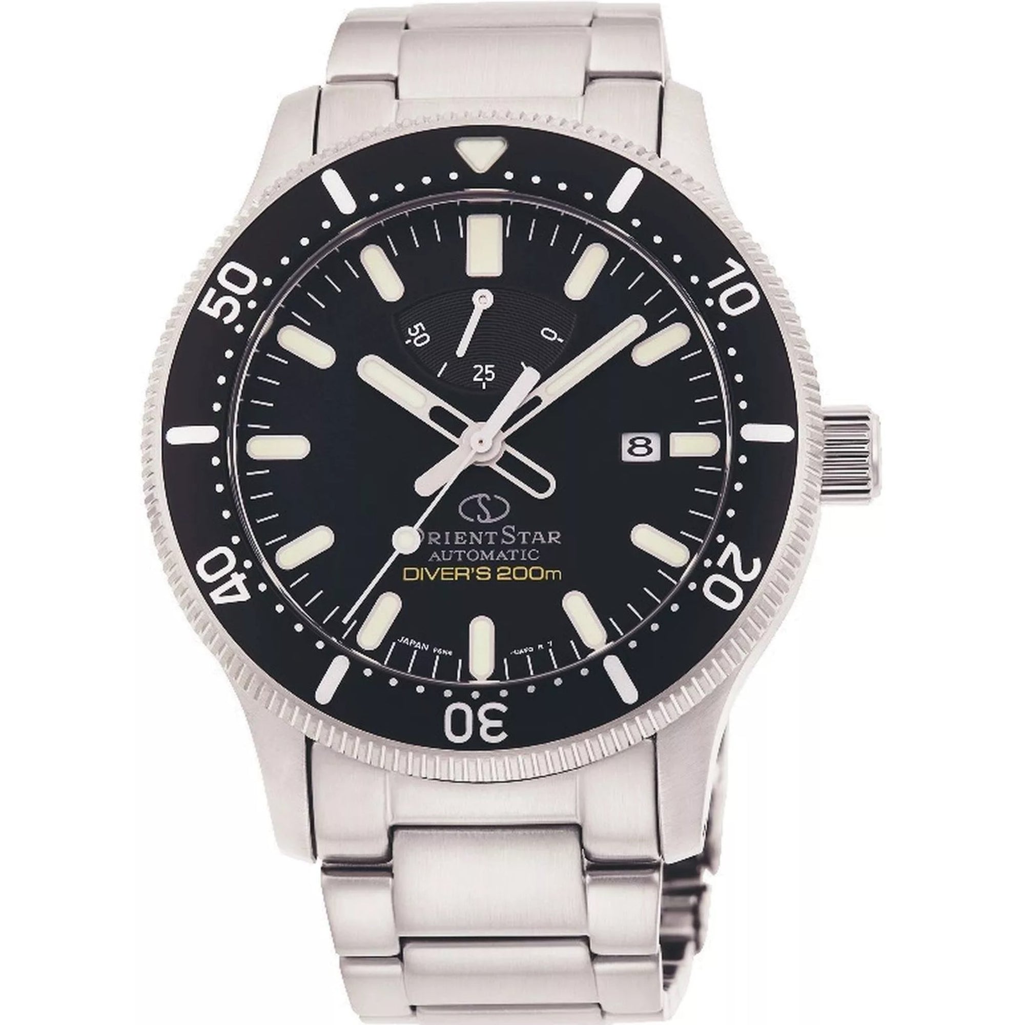Orient Star 44mm Black Dial Steel Mens Automatic Watch RE-AU0301B00B