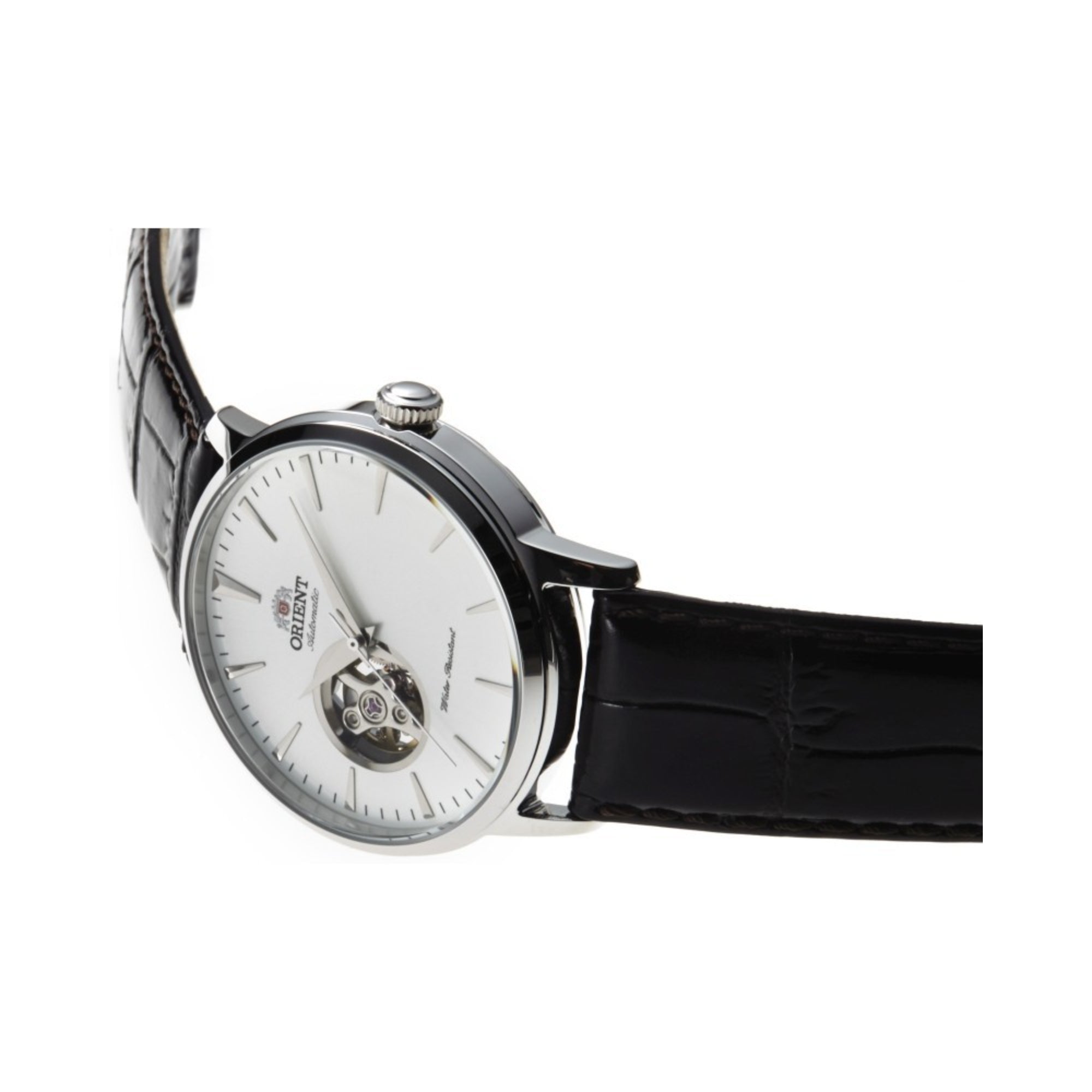 Orient Contemporary 41mm Open Heart White Dial Leather Mens Automatic Watch TAG02005W0