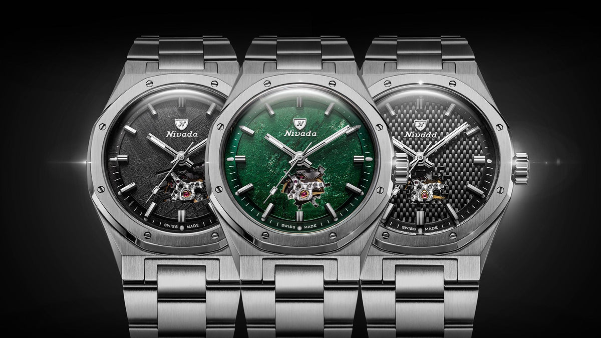 Nivada Grenchen Opens the F77: Three New Titanium Open-Heart Watches