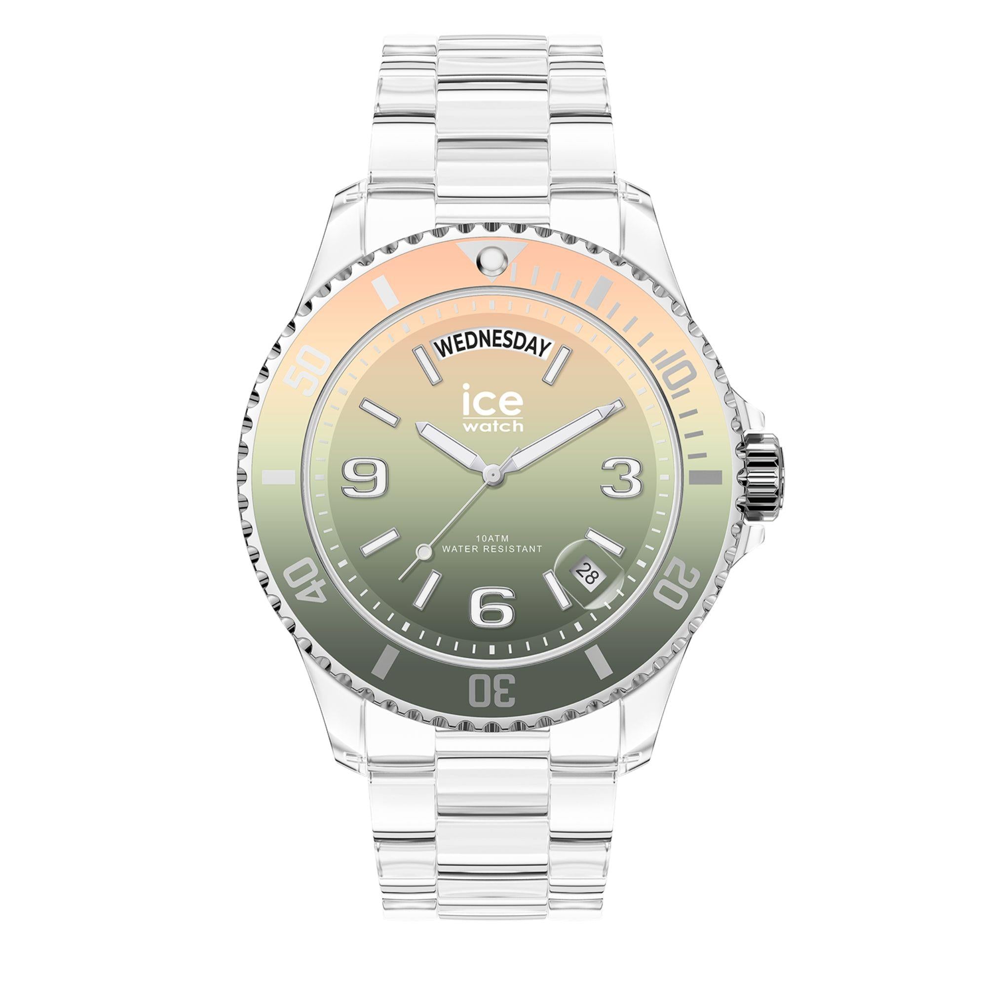 ICE Clear Sunset Yoga Multicolor Gradient Dial Silicone Strap Unisex Watch 021438