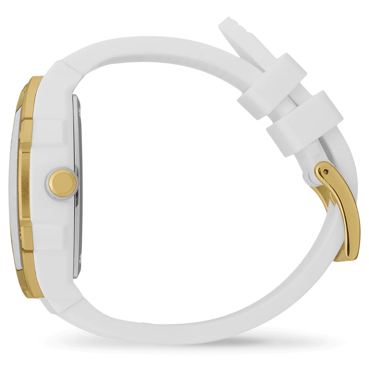 ICE Boliday Quartz White Gold Dial Silicone Strap Watch 023318