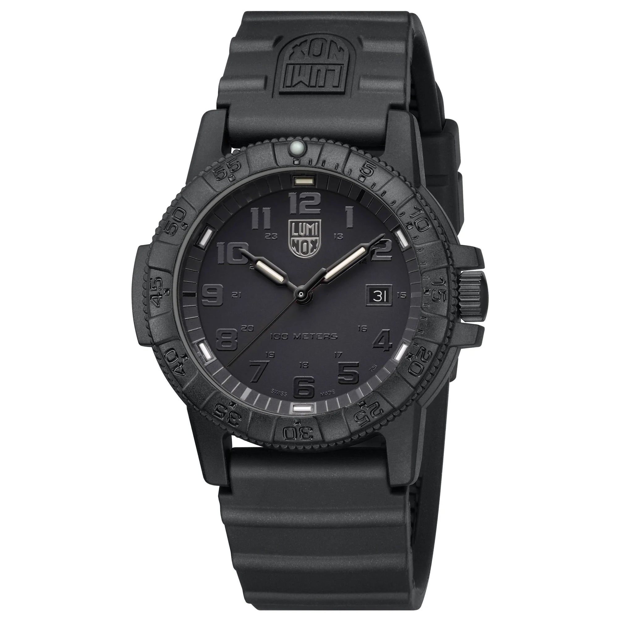 Luminox Leatherback Sea Turtle 44mm Black Dial Rubber Quartz Watch XS.0321.BO.L