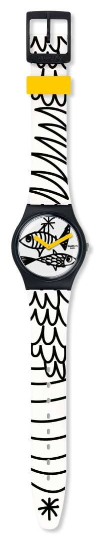 Swatch Pesciolini Fisch-Thema 34mm Gehäuse Jungen Uhr GB303