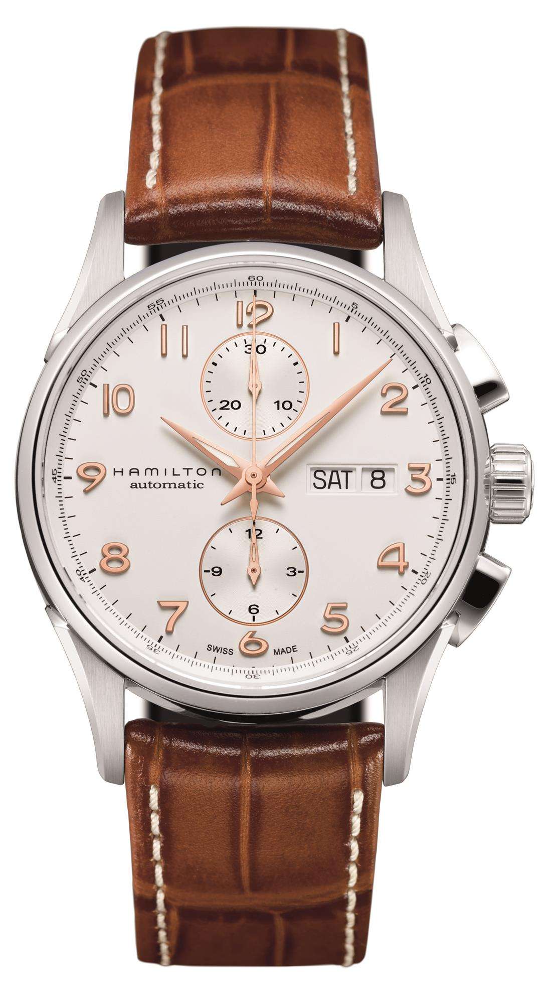 Hamilton Jazzmaster Automatic Chronograph Silver Dial Men's Watch H32576515 - WatchNation