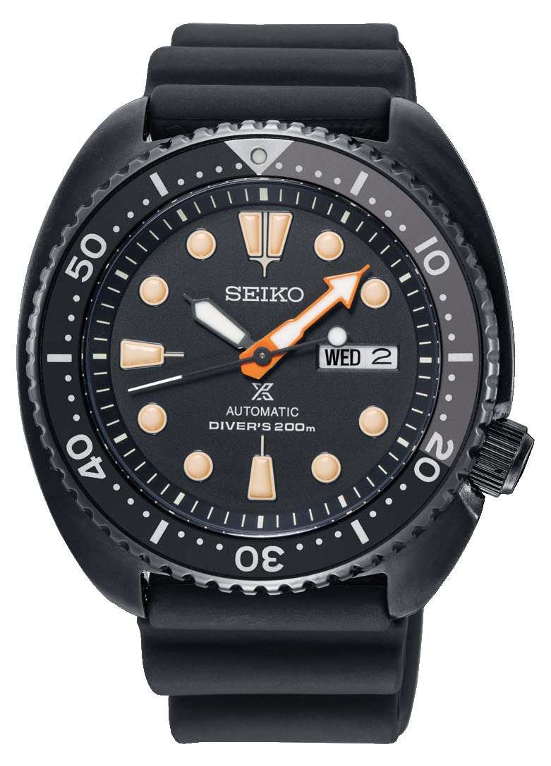 Seiko Prospex Automatik Black Series Limited Edition Herren Taucheruhr mit schwarzem Zifferblatt SRPC49K1