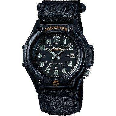 Casio Forester Uhr mit Analoganzeige - Schwarze Herren Digitaluhr mit Weißem Zifferblatt und Schwarzem Harzarmband FT500WC/1BVER