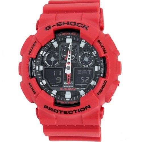 CASIO GA-100B-4ACR G-Shock Analog/Digital Herren Uhr - **Neu**