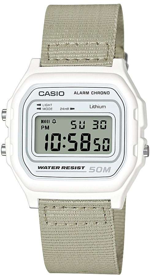 Casio Classic Collection Green Fabric Strap Unisex Chronograph - WatchNation