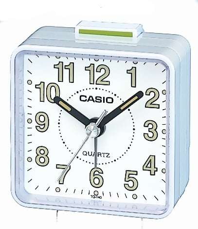 Casio Wecker Timer Weiße Alarmuhr TQ-140-7EF