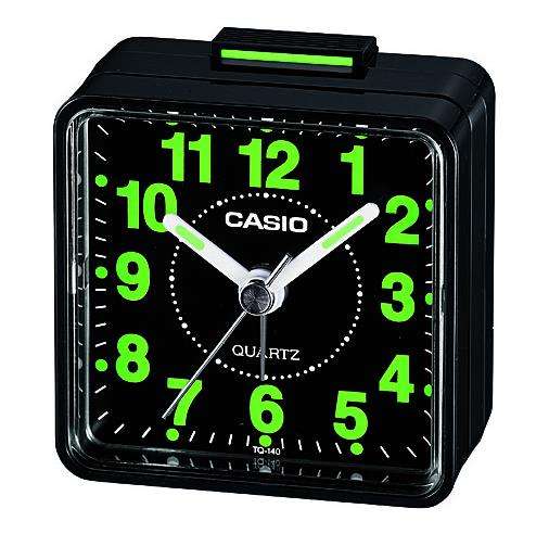 Casio Wecker Timer Schwarze Alarmuhr TQ-140-1EF