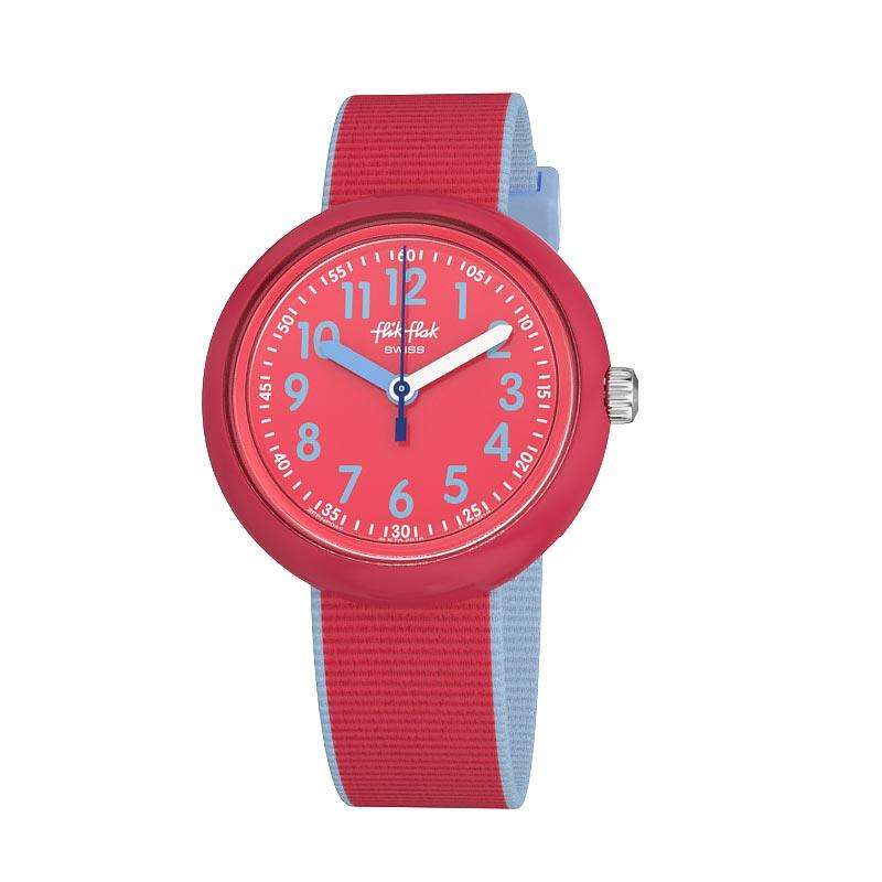 Flik Flak Colour Blast Rotes Armband und Gehäuse Kinder Uhr FPNP045