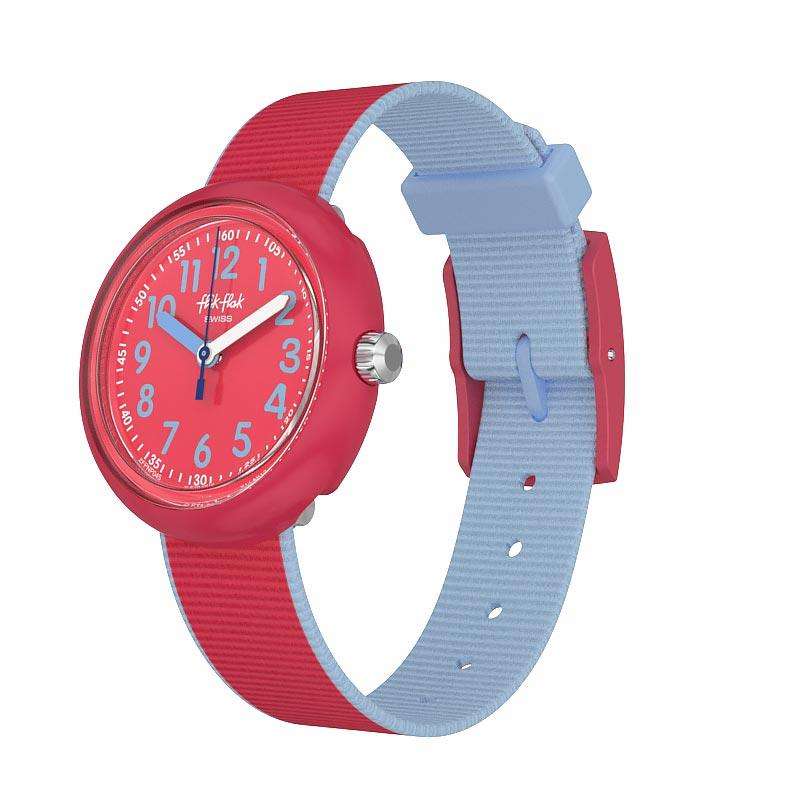Flik Flak Colour Blast Rotes Armband und Gehäuse Kinder Uhr FPNP045