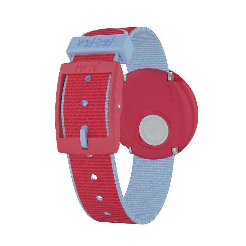 Flik Flak Colour Blast Rotes Armband und Gehäuse Kinder Uhr FPNP045