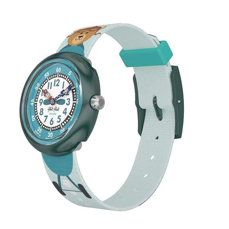 Flik Flak Aerobear Blue Strap and Case Kid's Watch FBNP119