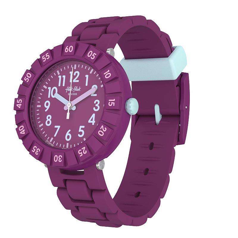Flik Flak Solo Lila Armband Lila Gehäuse Kinderuhr FCSP089