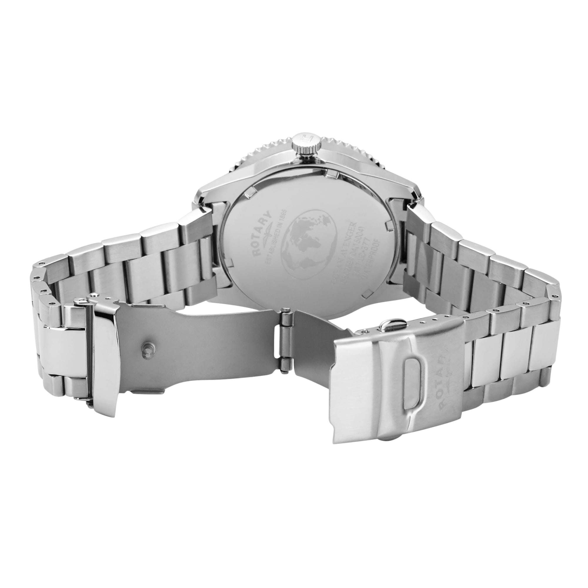 Rotary Ocean Avenger Silber Edelstahl Herren Uhr GB02694/04