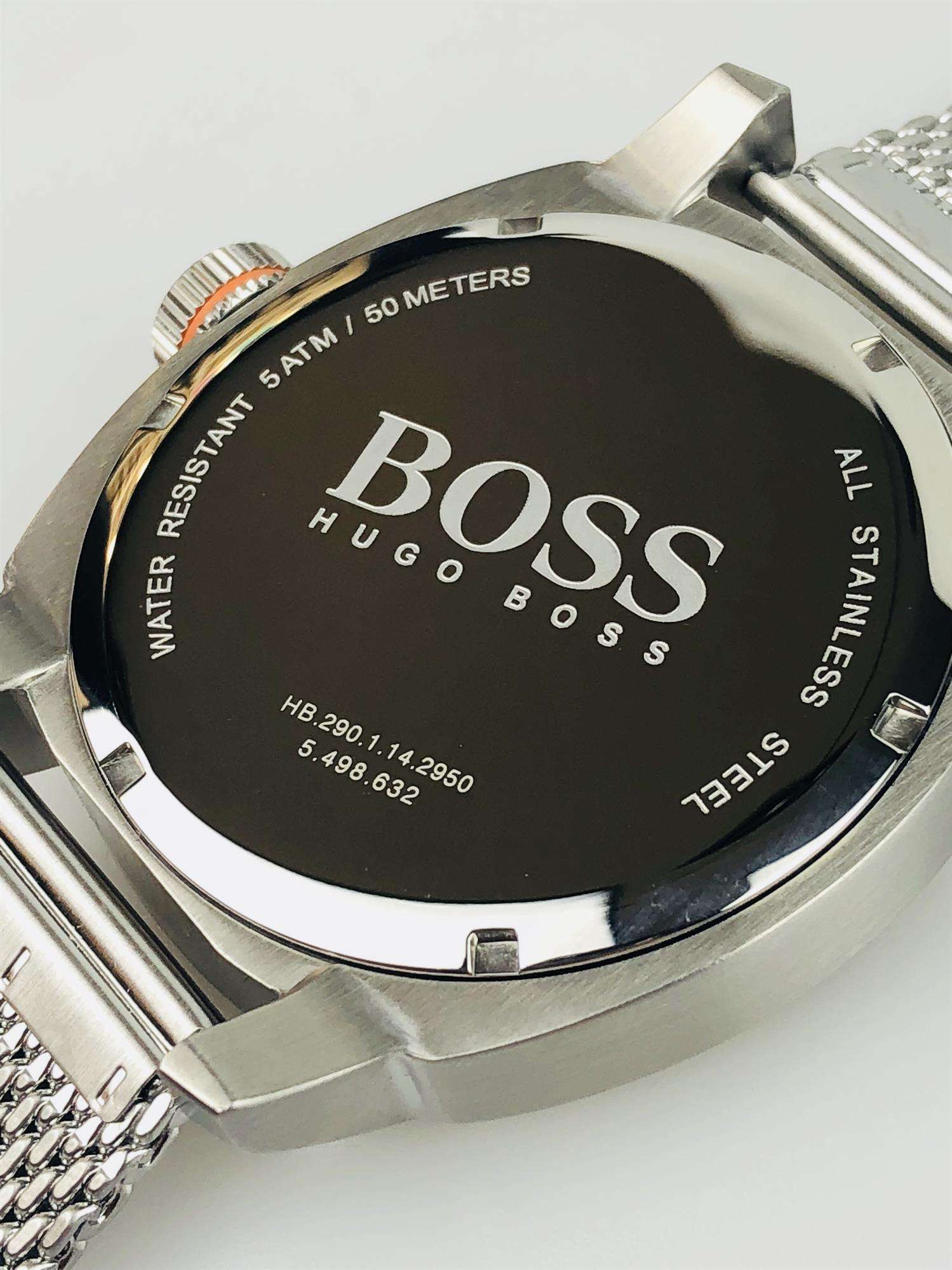 The Watch: Hugo Boss Orange Cape Town Stainless Steel Mesh Strap Stainless Steel Case Men’s Watch 1550013In a homage to the mountainous city from which it takes its name, this Hugo Boss Orange Cape Town Stainless Steel Men’s Watch (1550013) features a confident stainless steel mesh bracelet and case, with a sleek and contemporary dial design ensuring this sense of adventure is underpinned by the Hugo Boss design ethos.&nbsp;Key Features:Quartz MovementBlack DialStainless Steel Mesh BraceletWater Resistant t