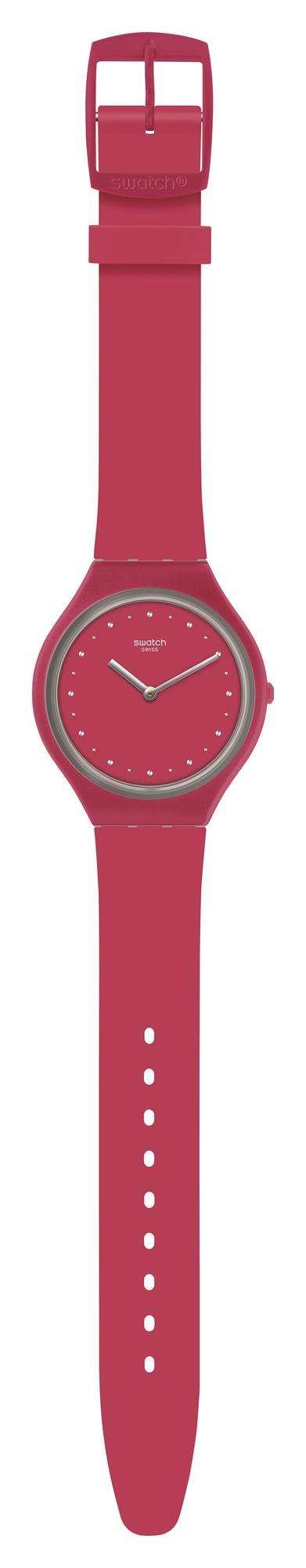 Swatch Skin Skinlampone Lila Zifferblatt Silikonarmband Damen Uhr SVOR101