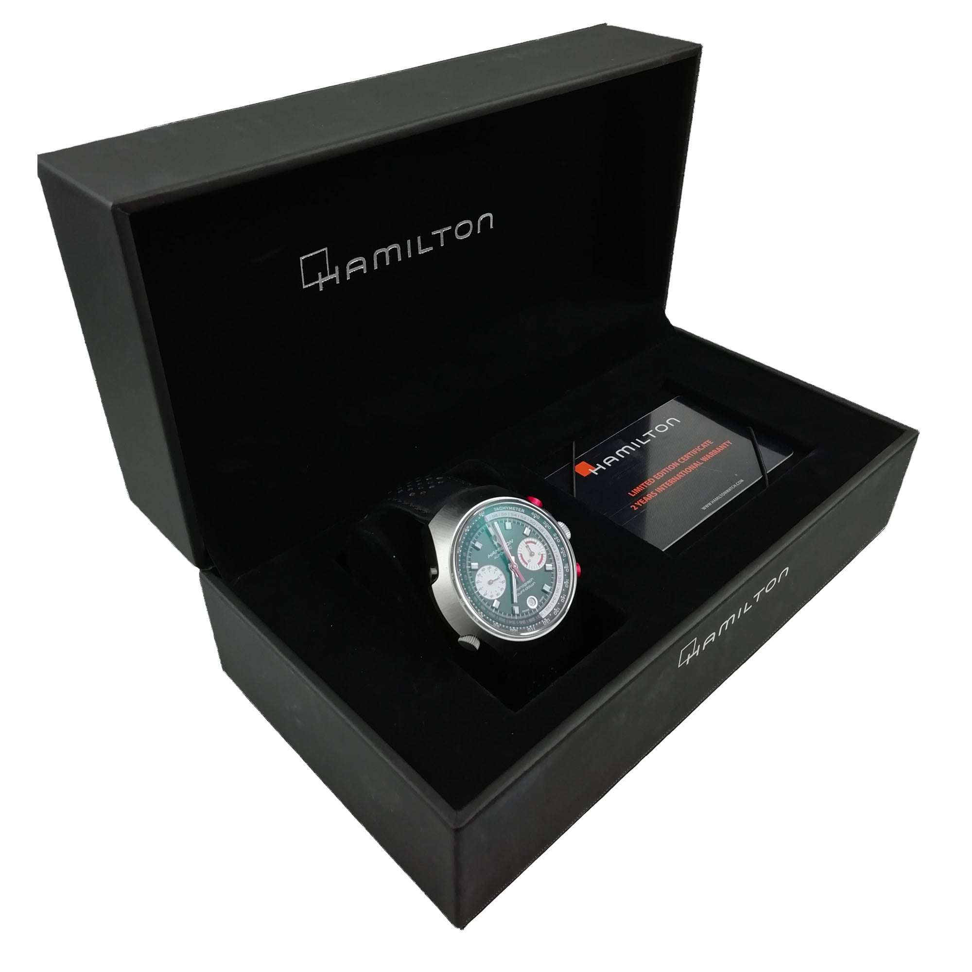 Hamilton American Classic 48mm Chrono-Matic 50 Limited Edition Schwarzes Zifferblatt Leder Herren Automatik Uhr H51616731