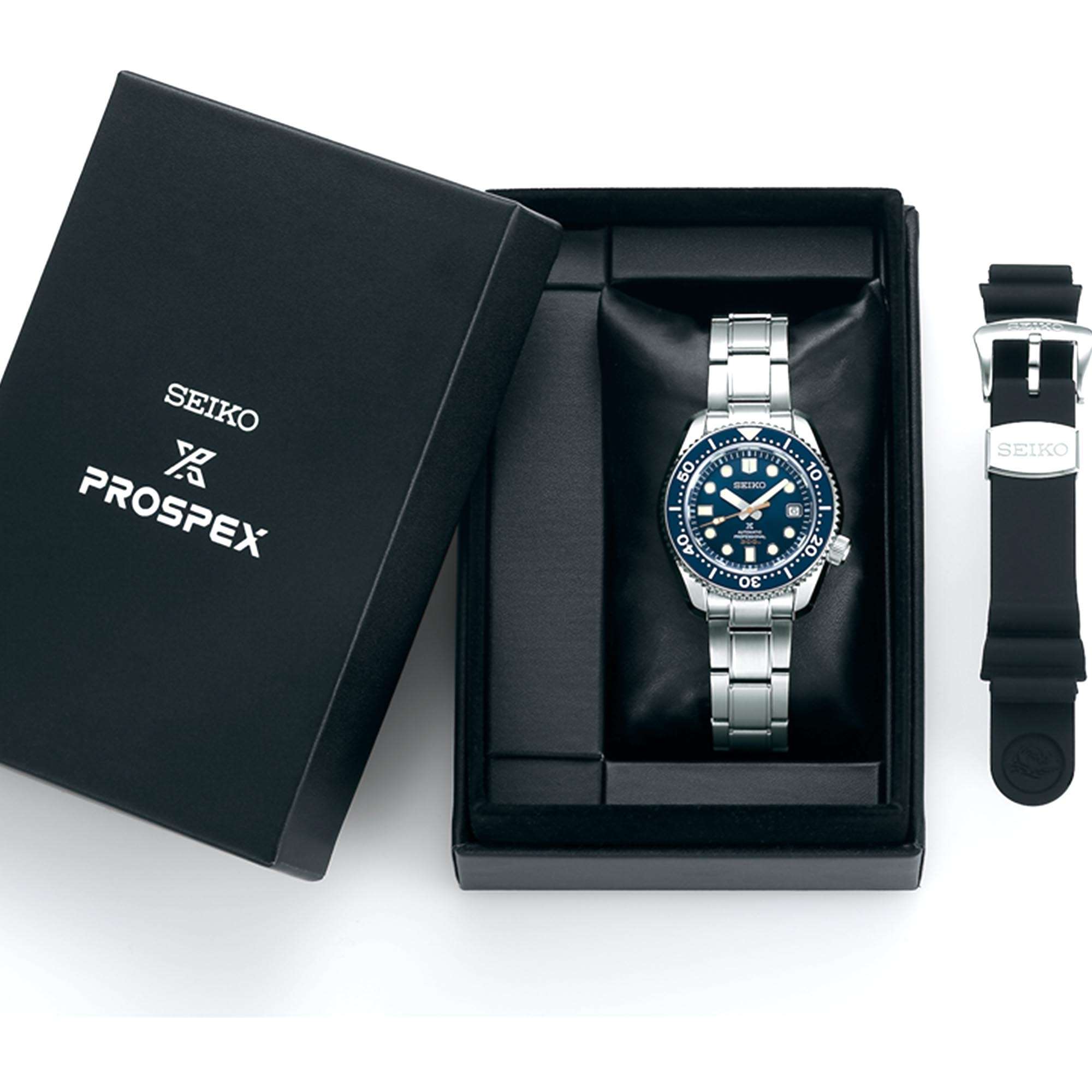 Seiko Prospex Marine Master 'MM300' Diver's Automatic Blue Ocean Dial Silver Stainless Steel Men's Watch SLA023J1