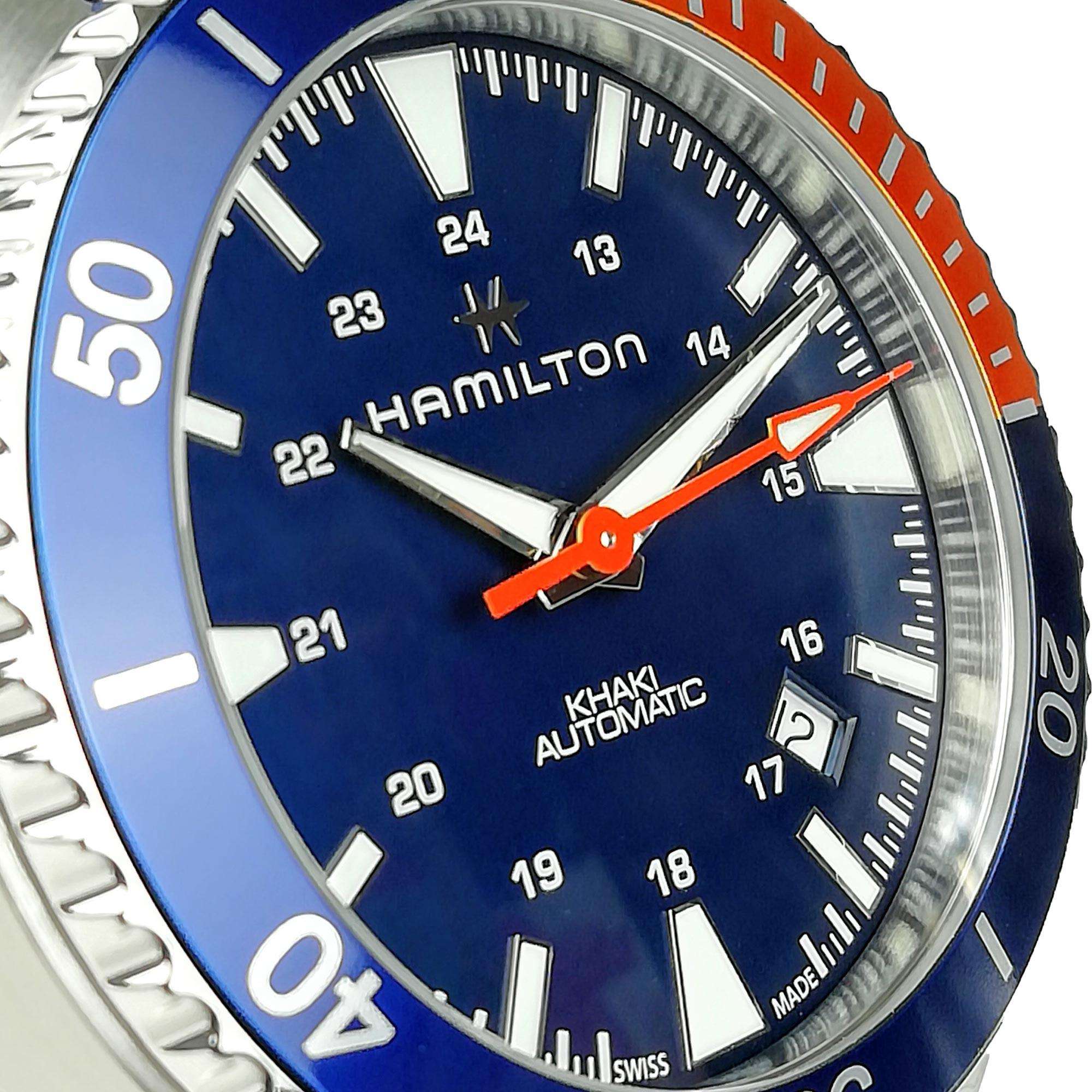 Hamilton Khaki Navy 40mm Blue Dial NATO Mens Automatic Watch H82365941