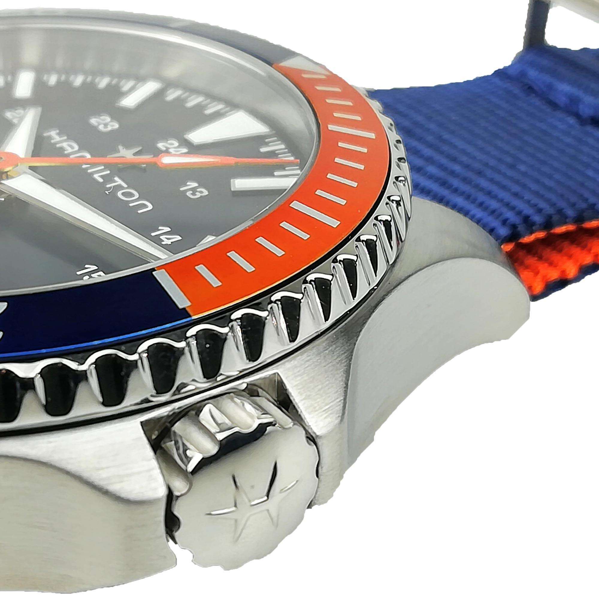 Hamilton Khaki Navy 40mm Blue Dial NATO Mens Automatic Watch H82365941