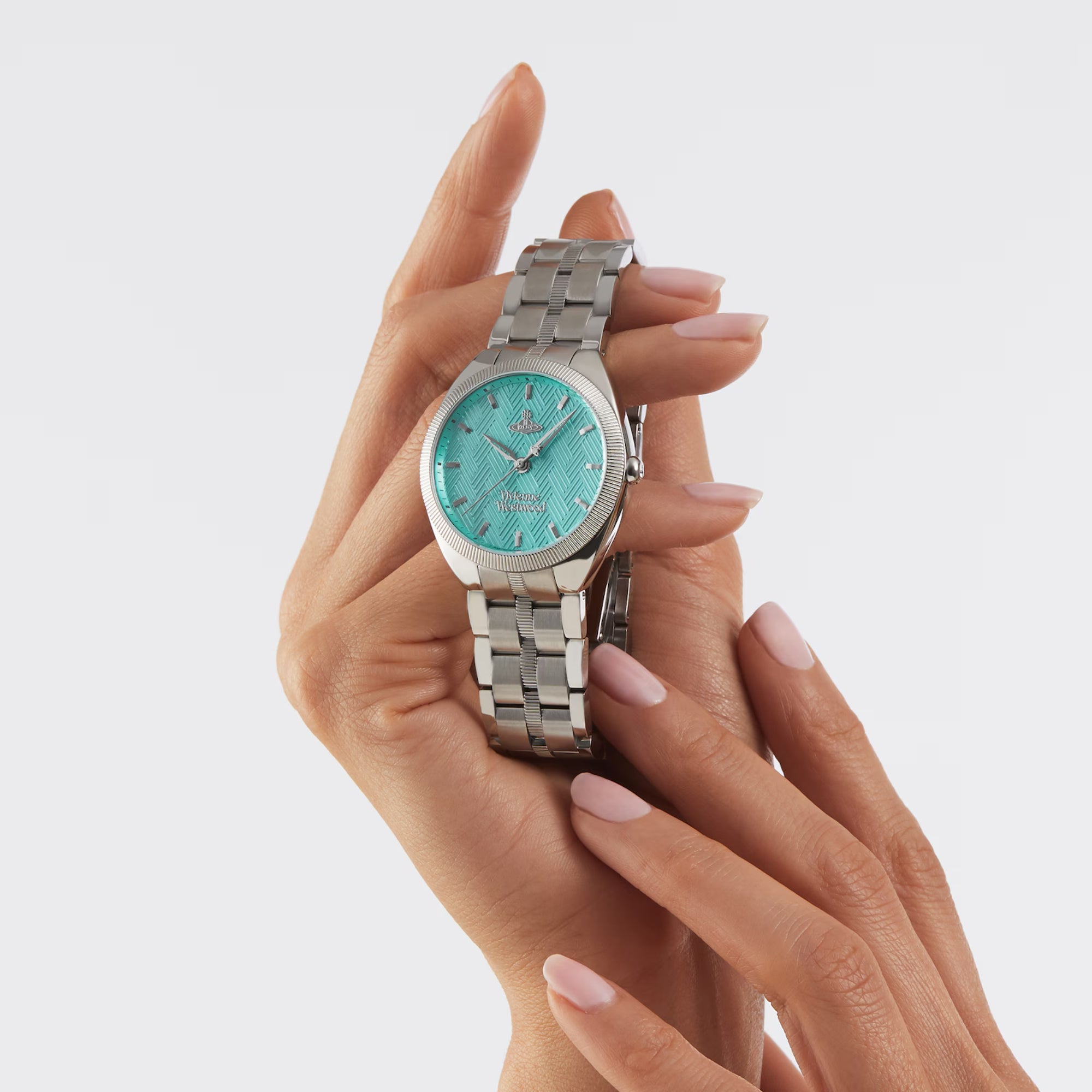 Vivienne Westwood The Mews Turquoise Dial Stainless Steel Bracelet Watch VV281TQSL