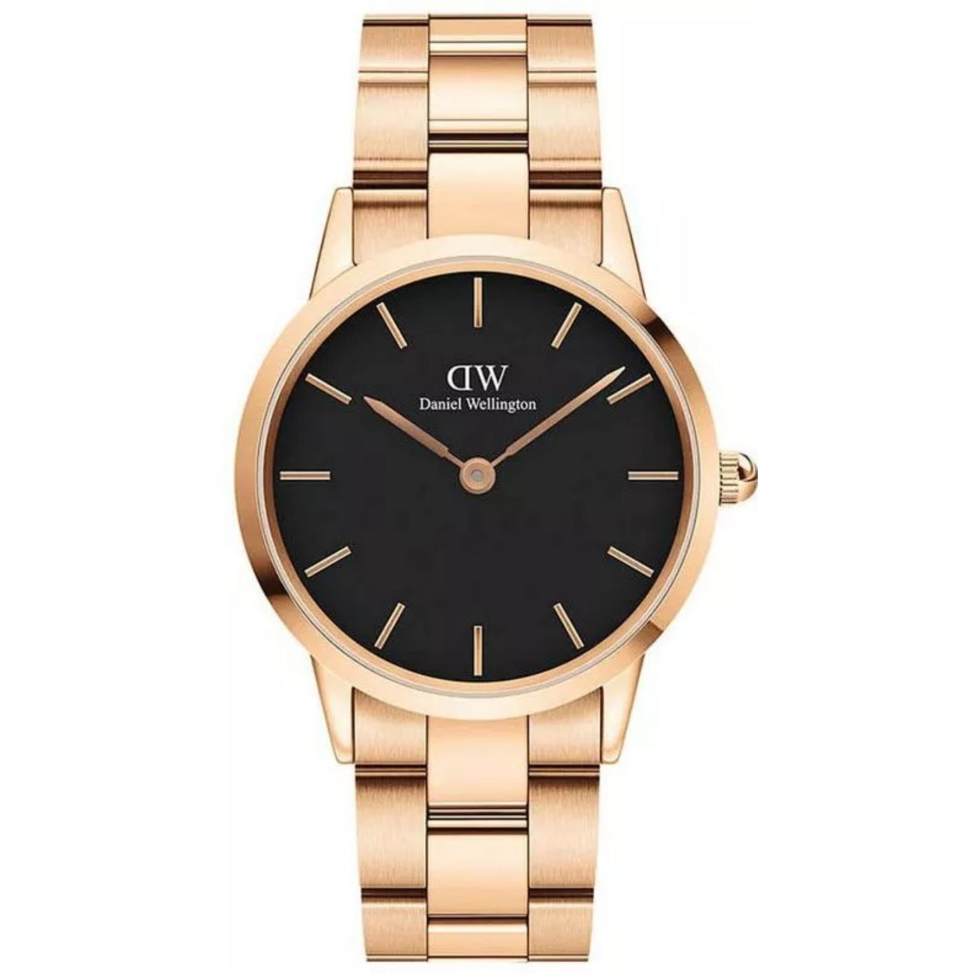 Daniel Wellington Iconic 32mm Schwarzes Zifferblatt Stahl Herren Quarz Uhr DW00100212