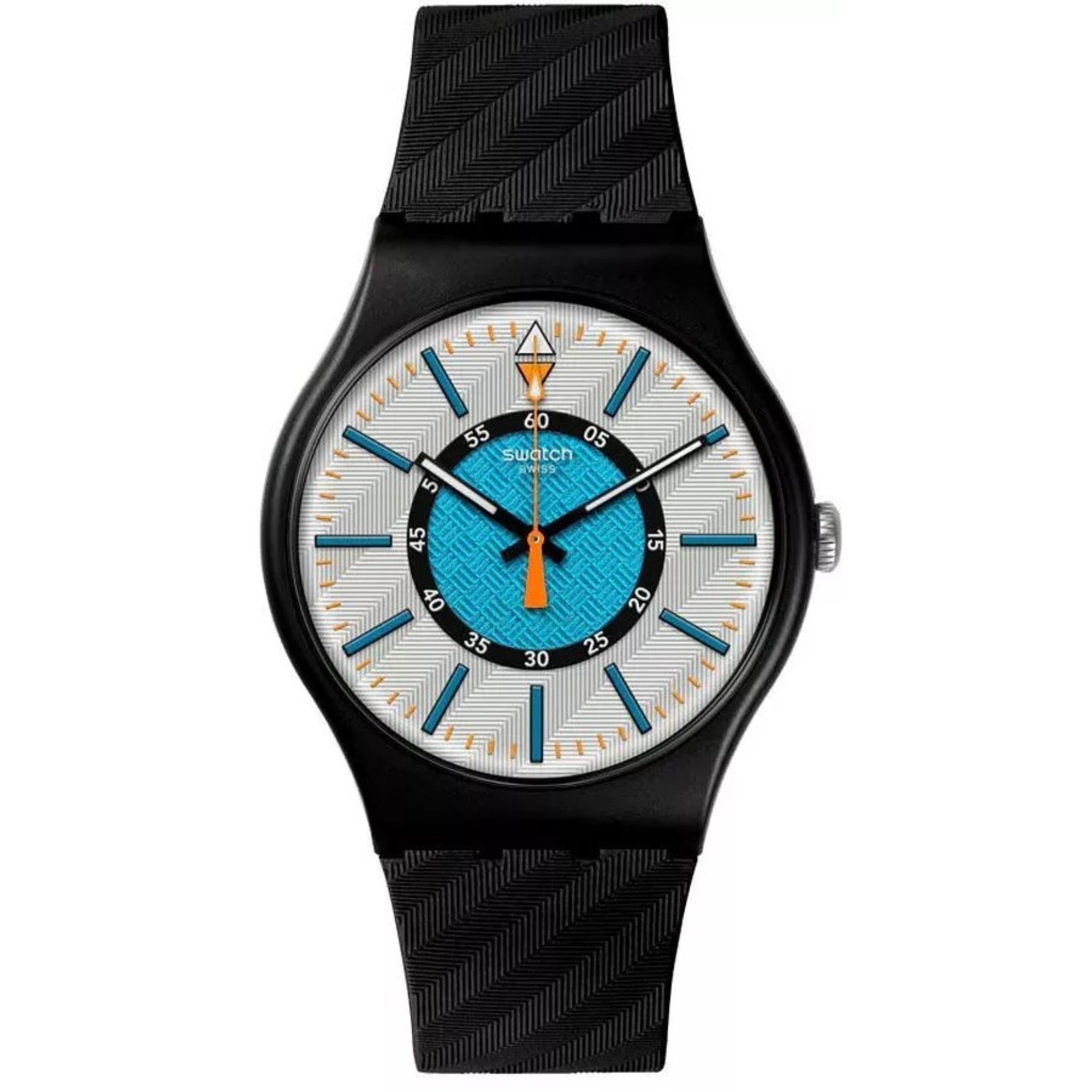 Swatch Good To Gorp Bioceramic Schwarzes Zifferblatt Silikon Uhr SO32B119