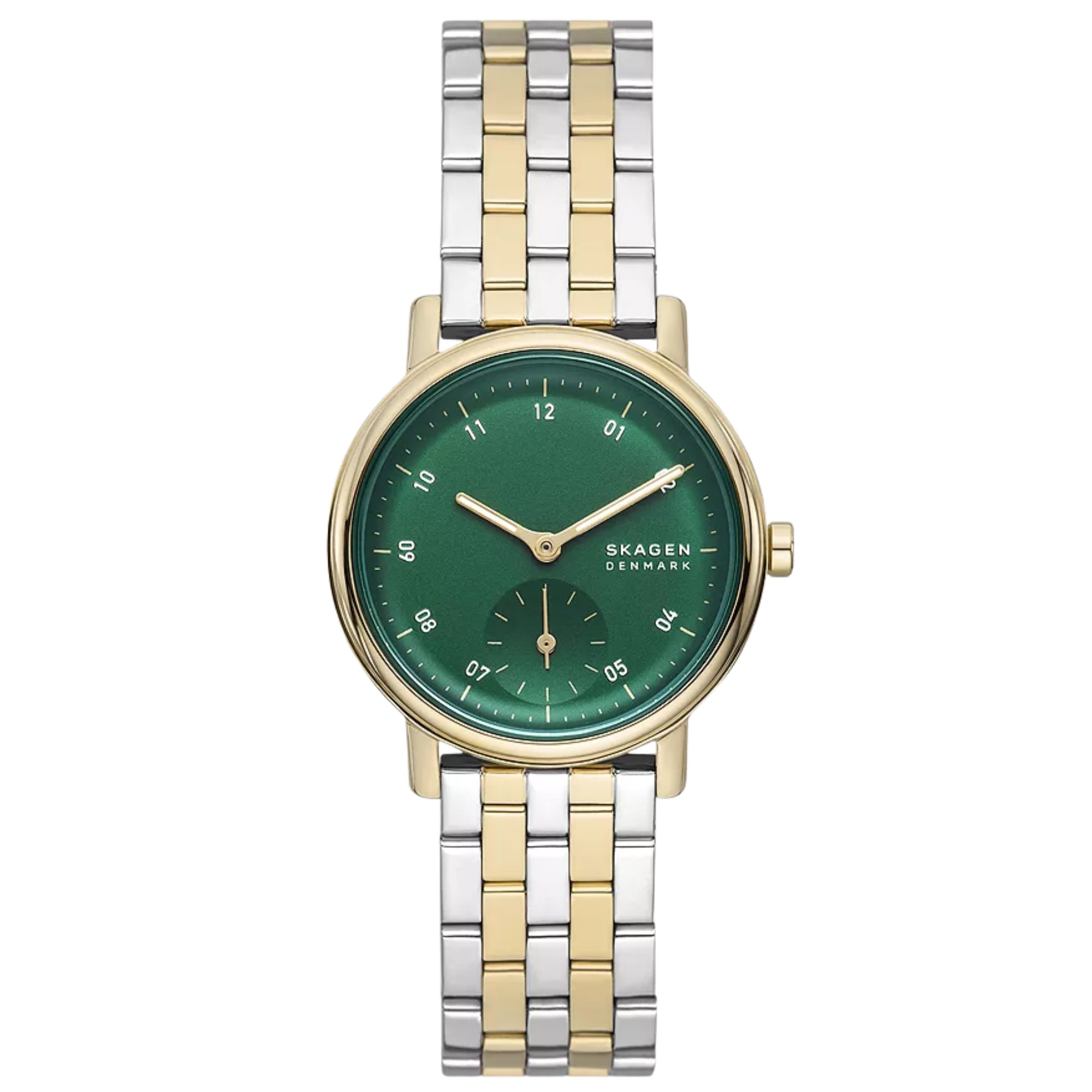 Skagen Kuppel Lille 32mm Sub-Second Green Dial Steel Ladies Quartz Watch SKW3122