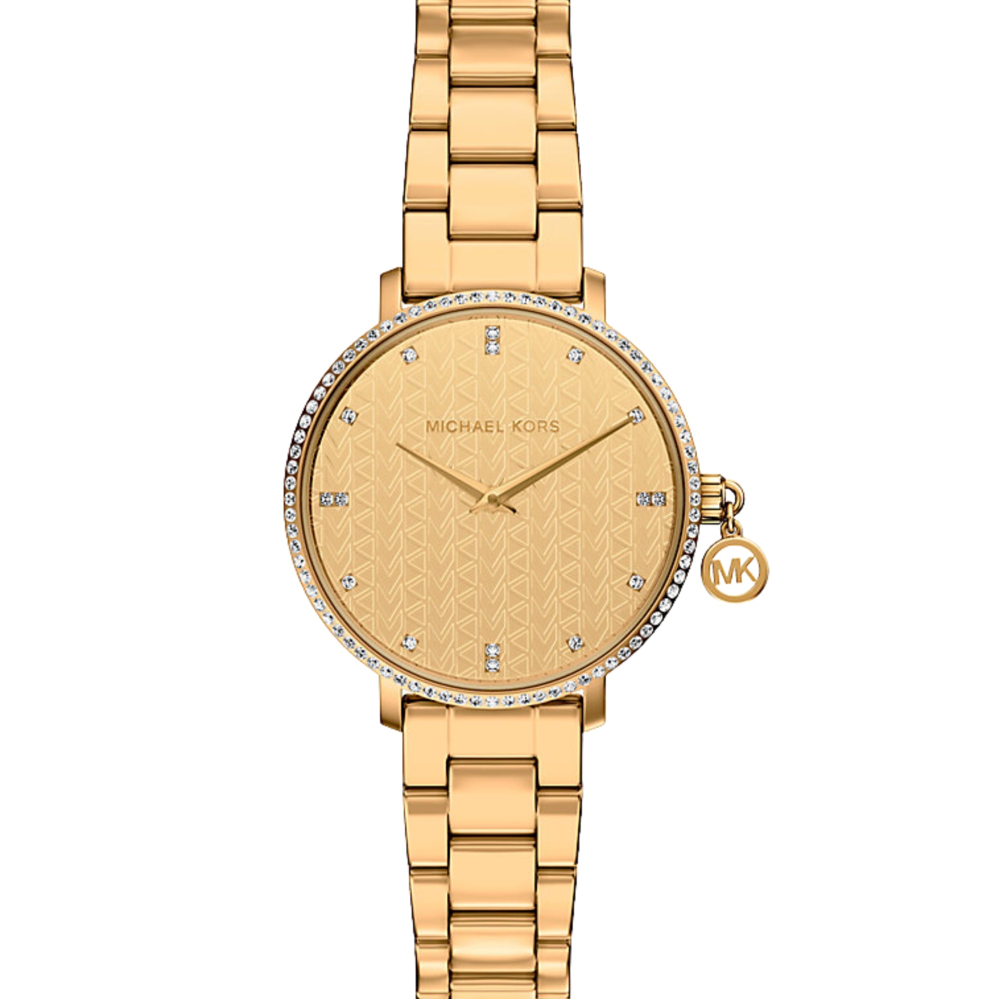 Michael Kors Pyper 32mm Gold Dial Steel Ladies Quartz Watch MK7572
