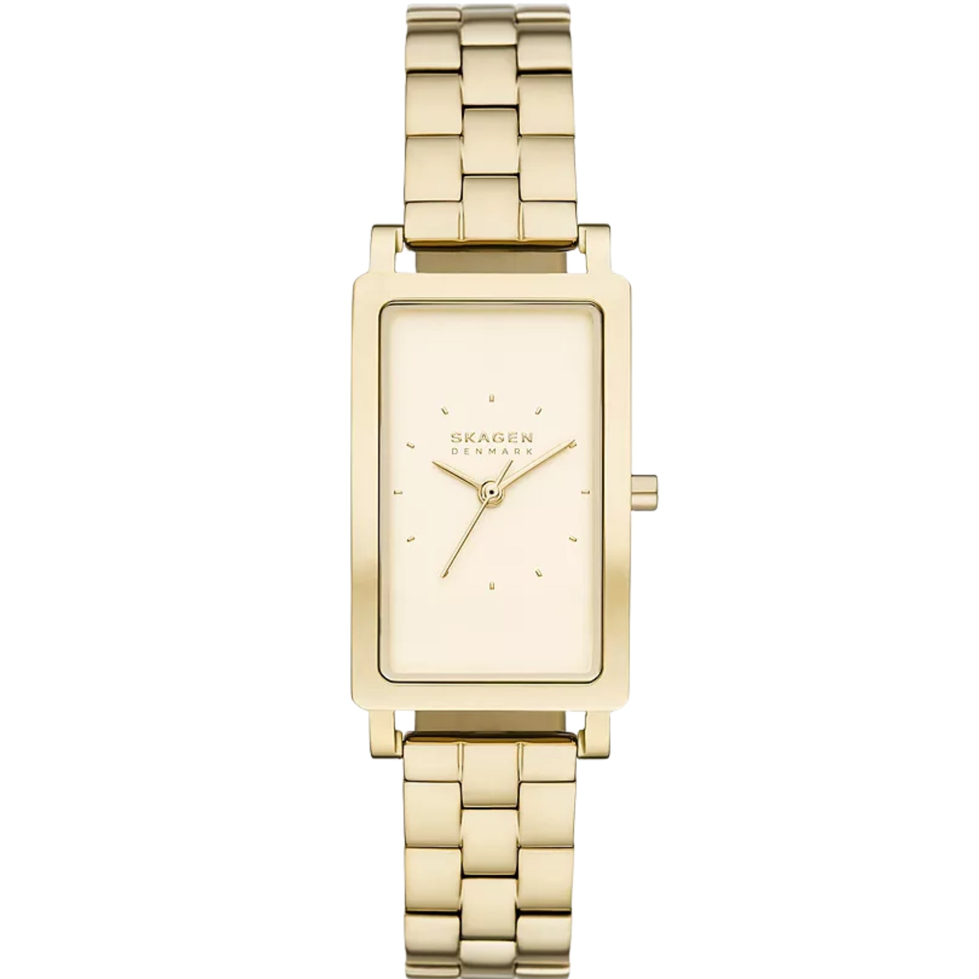 Skagen Hagen Lille 22mm Quarz-Armbanduhr für Damen mit goldenem Zifferblatt SKW3098