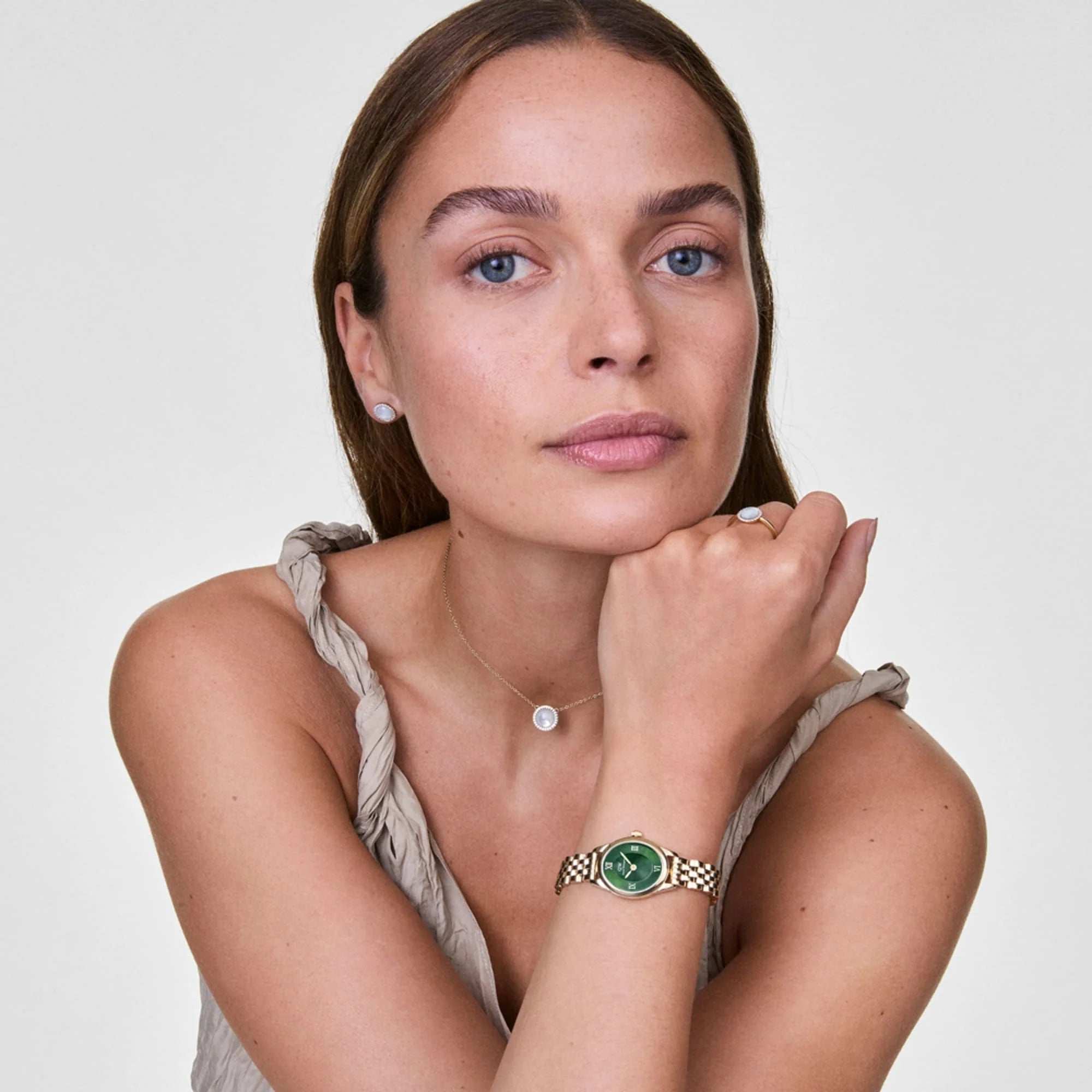 Daniel Wellington Ophelia 22mm Grünes Zifferblatt Stahl Damen Quarz Uhr DW00100804