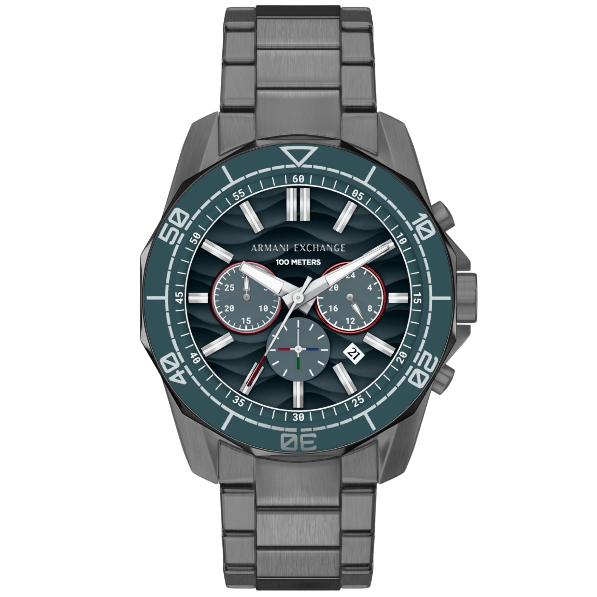 Armani Exchange Spencer 44mm Chronograph Blue Dial Steel Mens Quartz Watch  AX1972