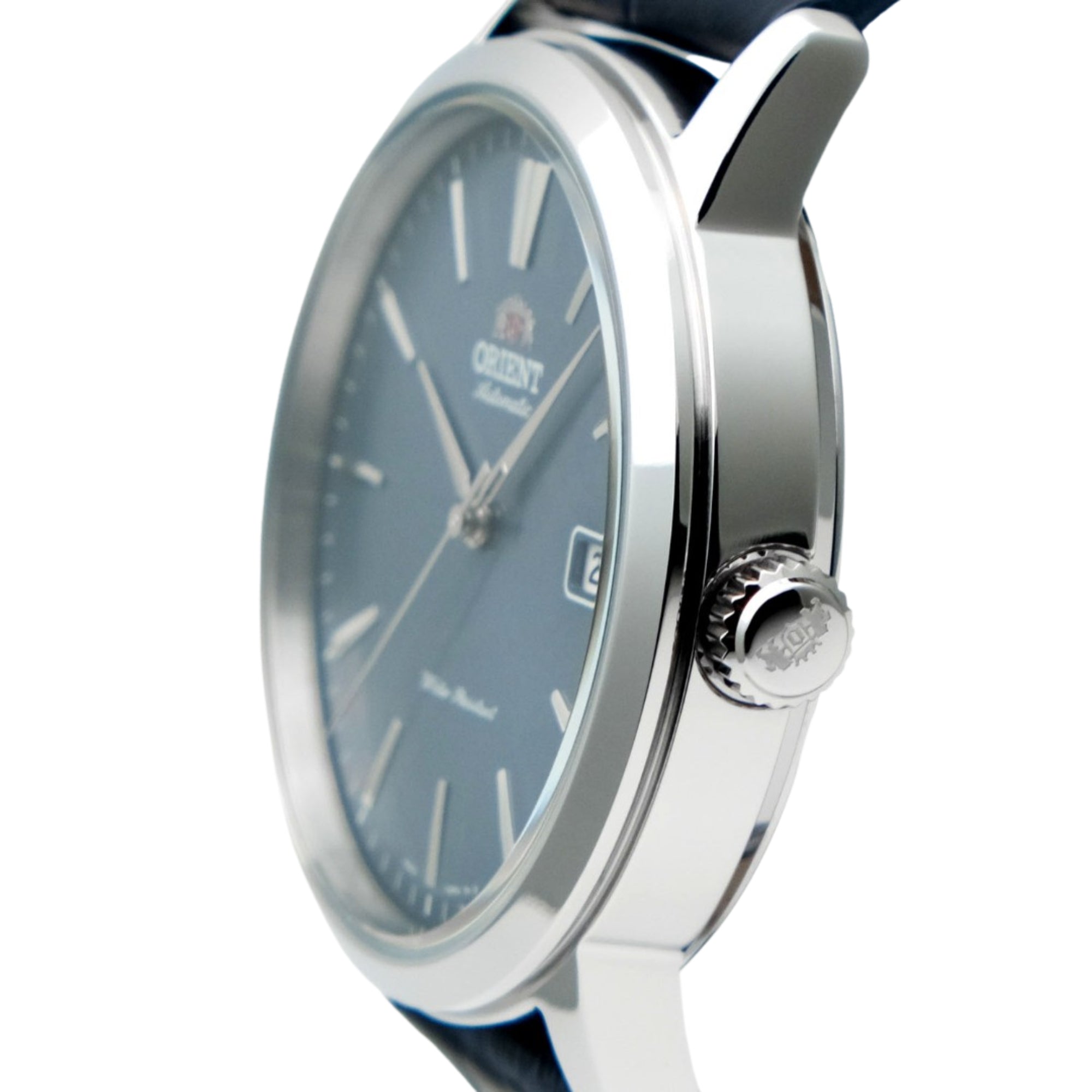 Orient Contemporary 42mm AC0F European Exclusive Blue Dial Leather Mens Automatic Watch RA-AC0F14L30B