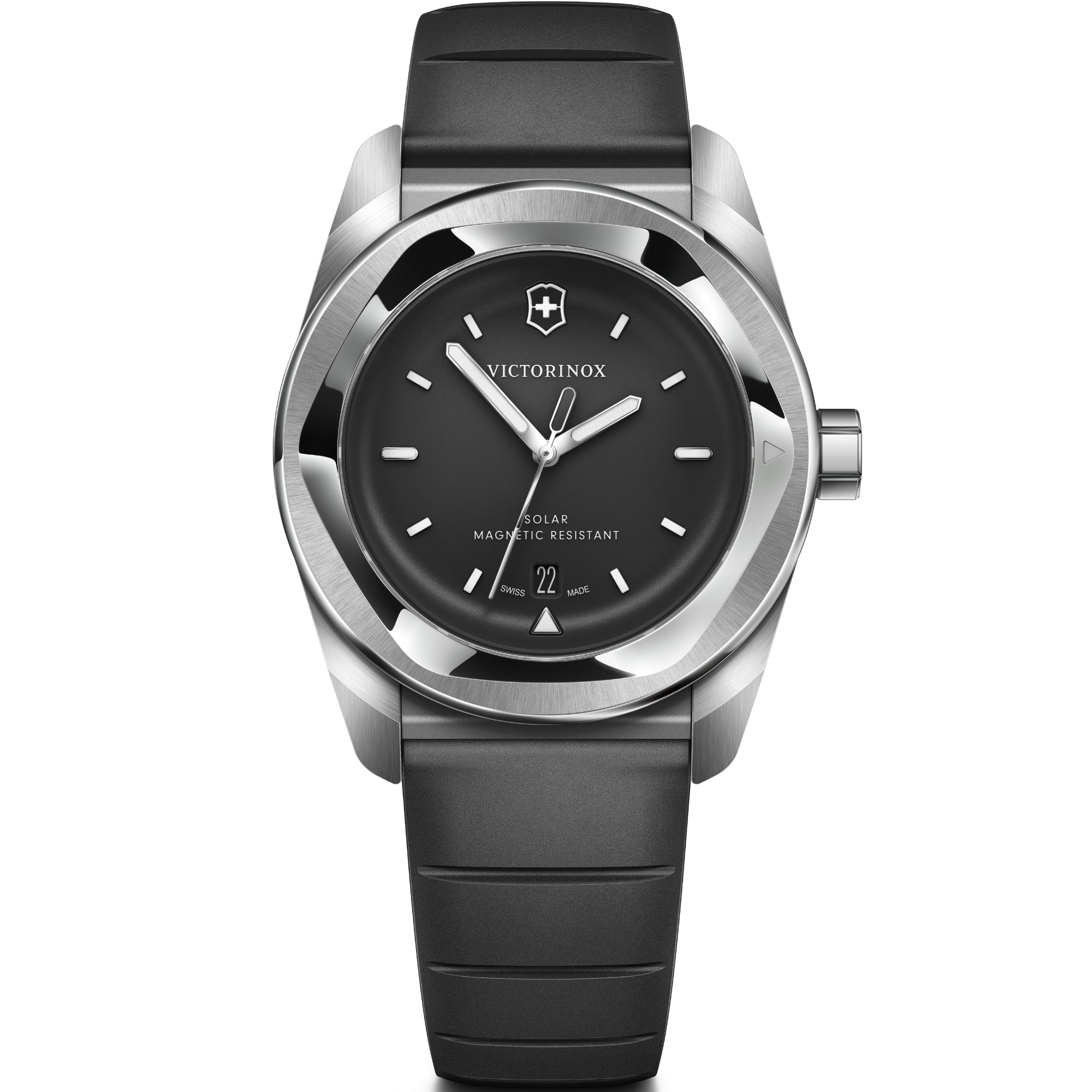 Victorinox Concept One 39mm Solar black dial rubber quartz watch 242054 front view