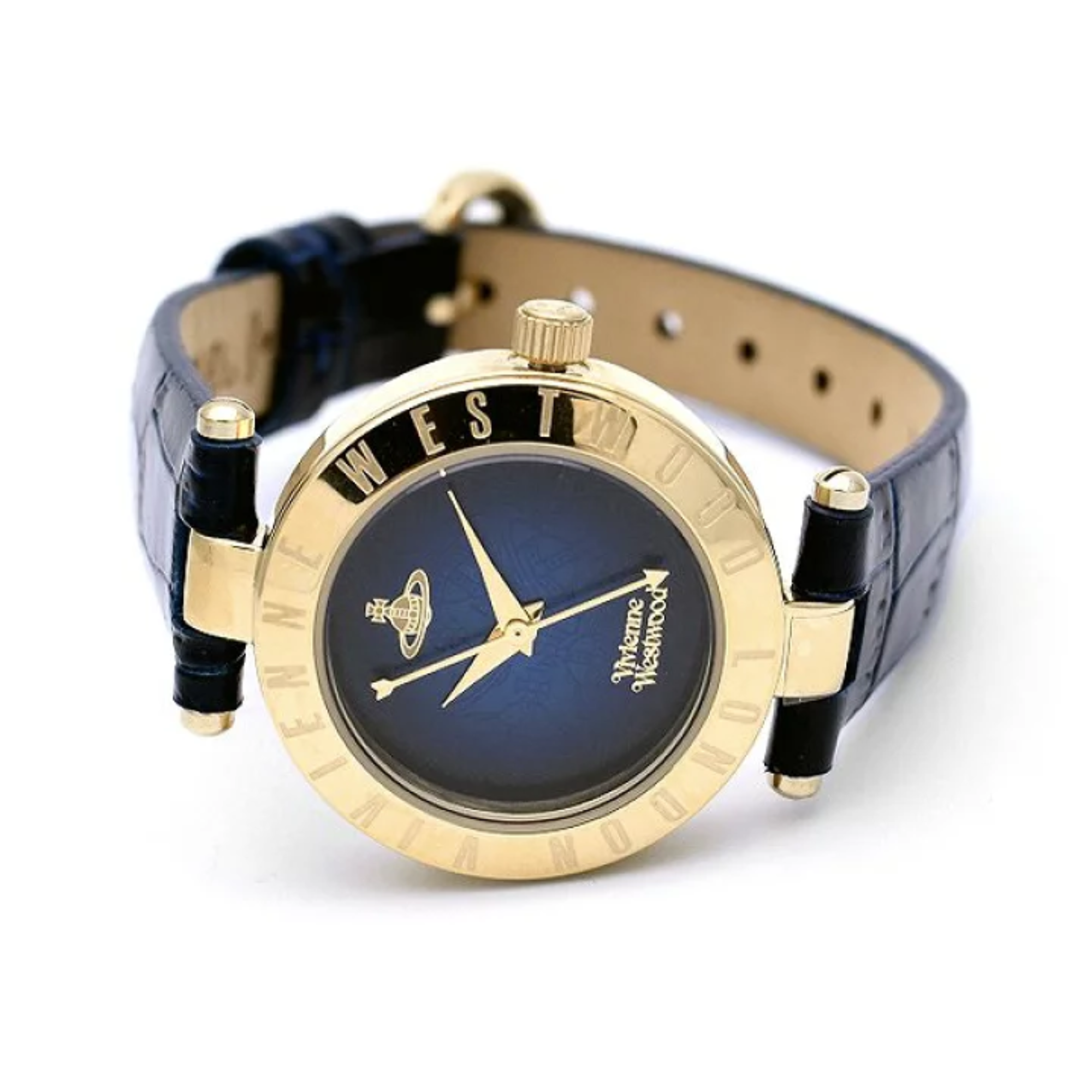 Vivienne Westwood Exclusive Westbourne II Quartz Blue Dial Leather Strap Women's Watch VV092NVNV