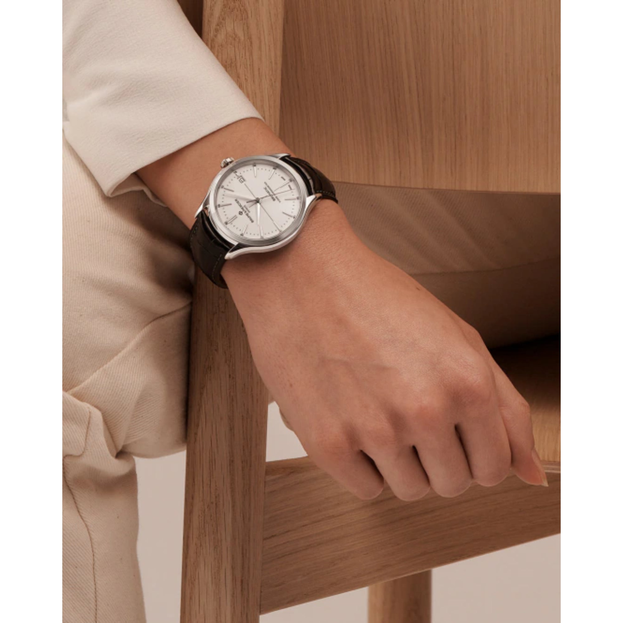 Baume & Mercier Clifton Baumatic Automatic White Dial Black Leather Strap Men's Watch BM0A10518