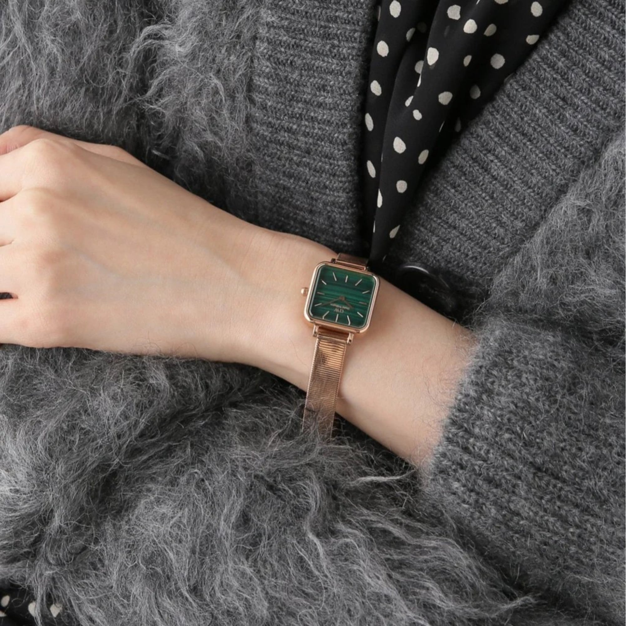 Daniel Wellington Quadro 22mm Green Dial Steel Ladies Quartz Watch DW00100520